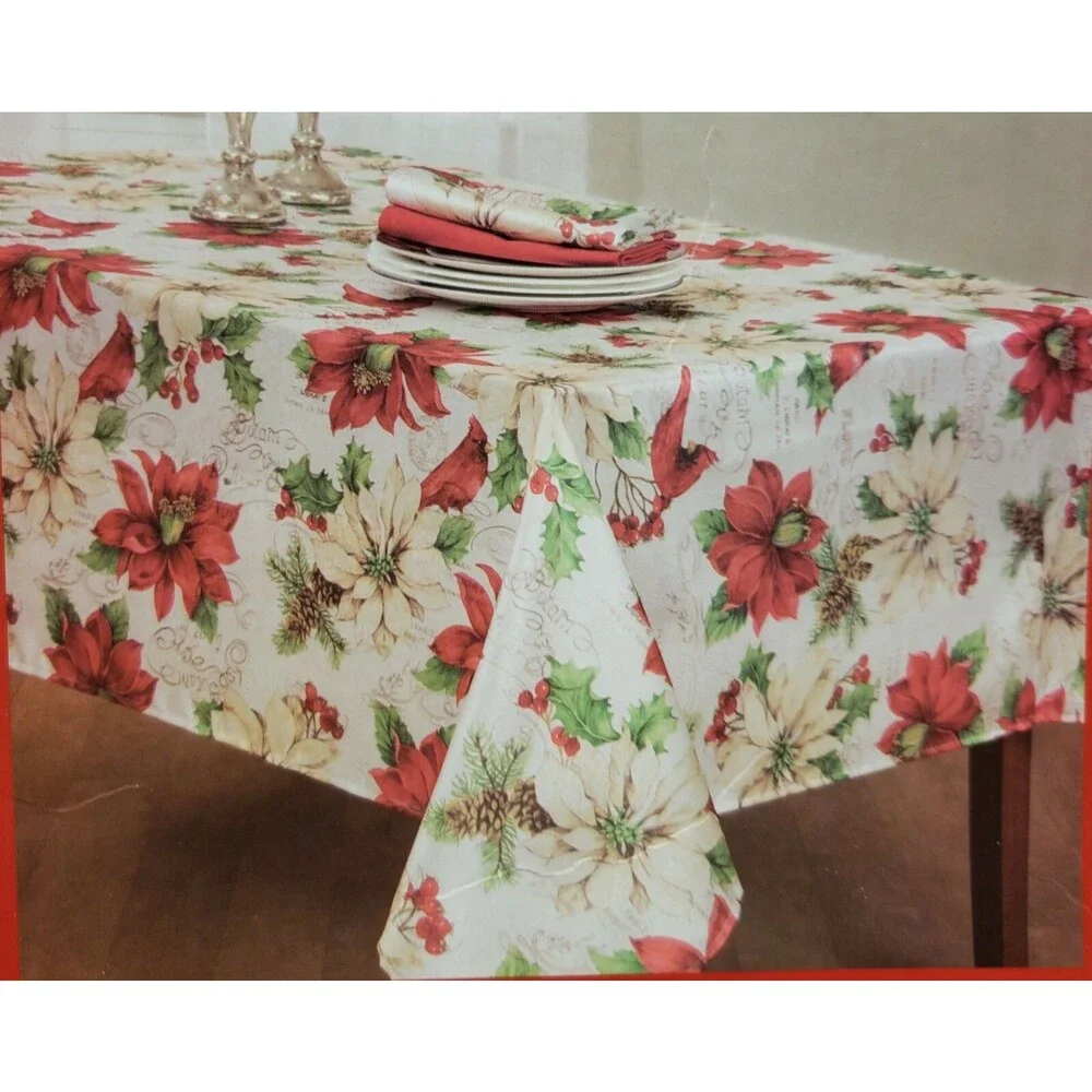 Printed Linen Tablecloth 60